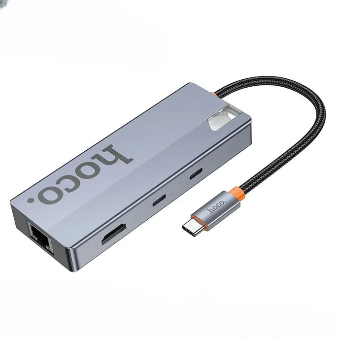 HOCO HB52 Wow 8 in 1 Type-C Hub 4K 60Hz PD100W RJ45