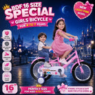 BDF 16 Size Girls Bicycle – Dark Pink | Girls Special Model | For 4–8 Years | With Steel Basket