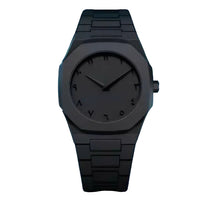 Aura Quartz Watch Black Lightweight Design Arabic Dial Black Aura Arabic Watch For Men Trendy Fiber Plastic Timepiece With Arabic Numerals
