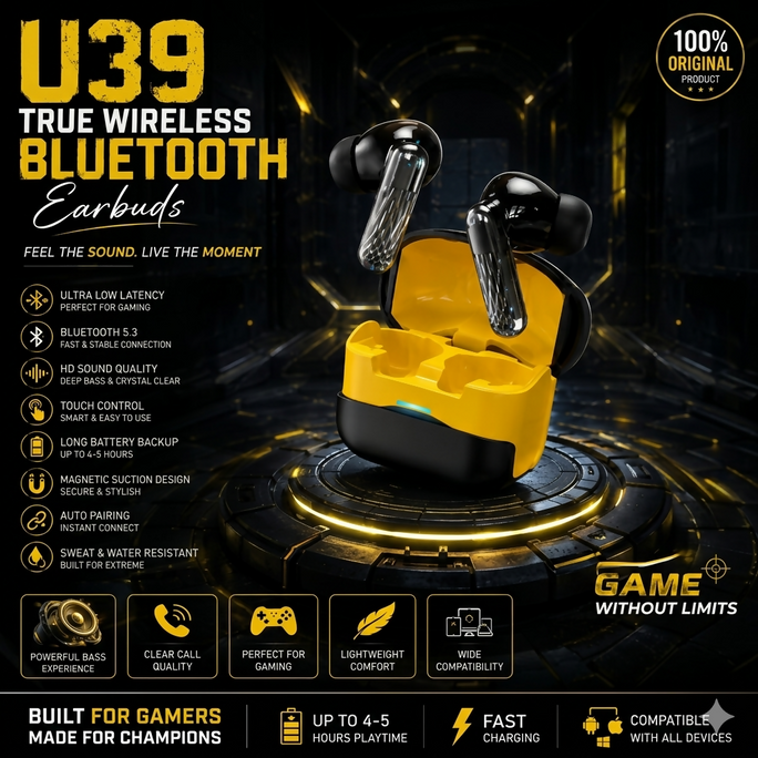 U39 Gaming Wireless Earbuds Bluetooth 5.3