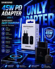 Samsung Original 45W Ultra Fast Booster Charging PD Adaptor | USB-C Power Delivery Wall Charger with Smart IC Protection for All Type-C Devices