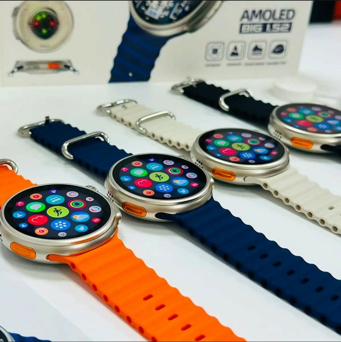 Super Amoled Display Z 78 Original Premium Smart Watch Original Z78 Ultra Smart Watch - 1.52" Large AMOLED Smartwatch Display, Bluetooth Calling SMARTWATCH Fitness Tracker (Multi-Color Options) smart watch