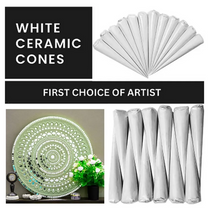 White Ceramic Cones home
