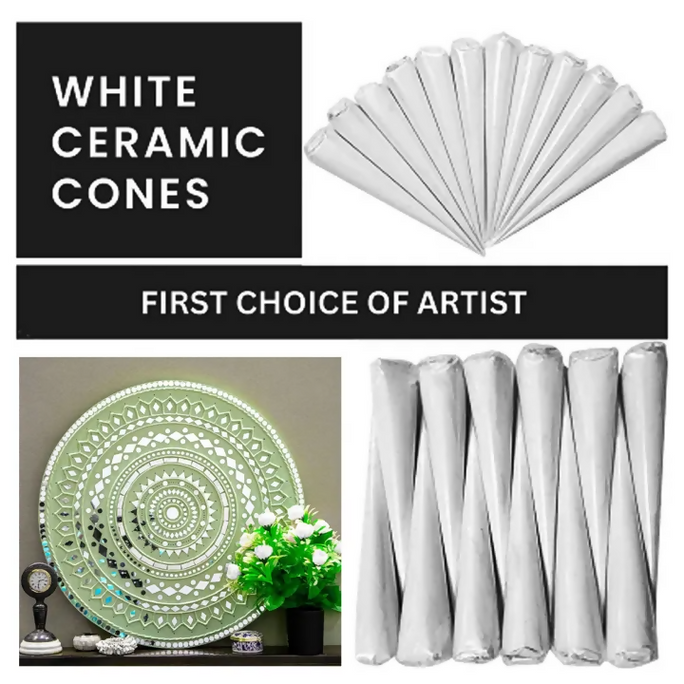 White Ceramic Cones home