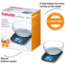 Beurer KS 25 Digital Kitchen Scale with Weighing Bowl