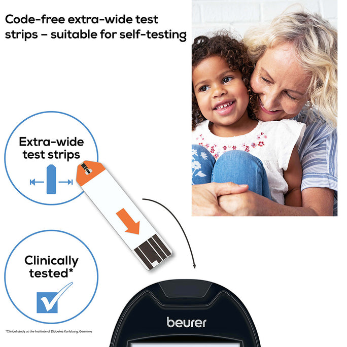 Beurer GL 44 Blood Glucose Monitor Black mg/dL
