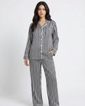 Sajiero Linen Pajama Suit - Noir Chic - Black