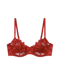 Sajiero Non Padded Bra Set - Petal Luxe - Maroon