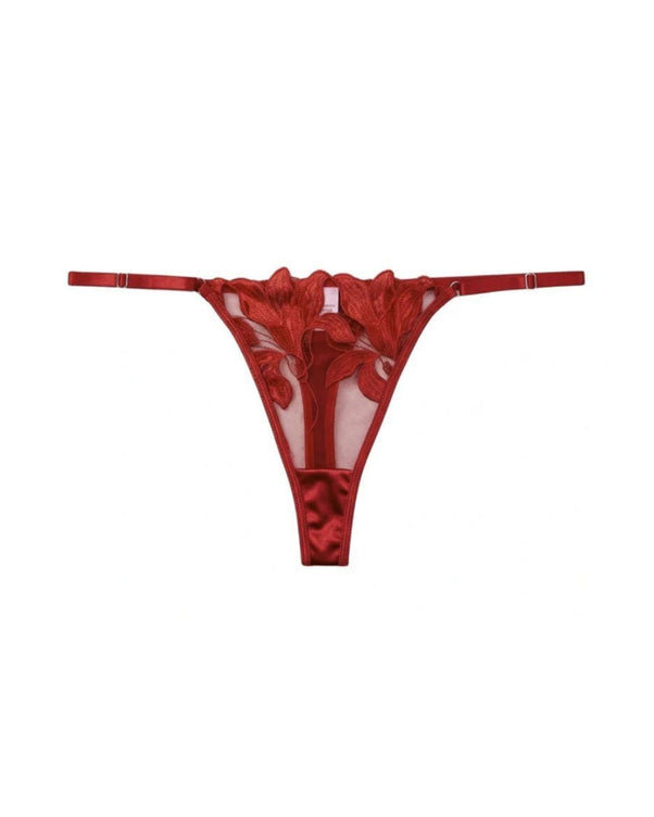 Sajiero Non Padded Bra Set - Petal Luxe - Maroon