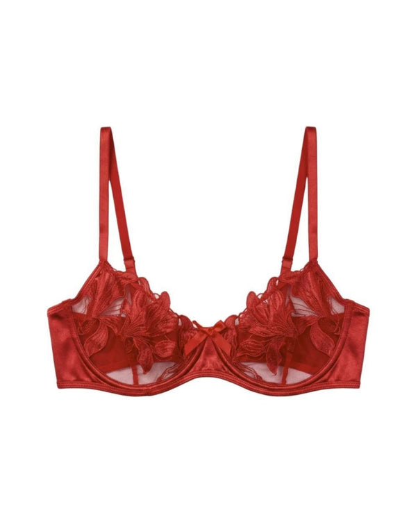 Sajiero Non Padded Bra Set - Petal Luxe - Maroon