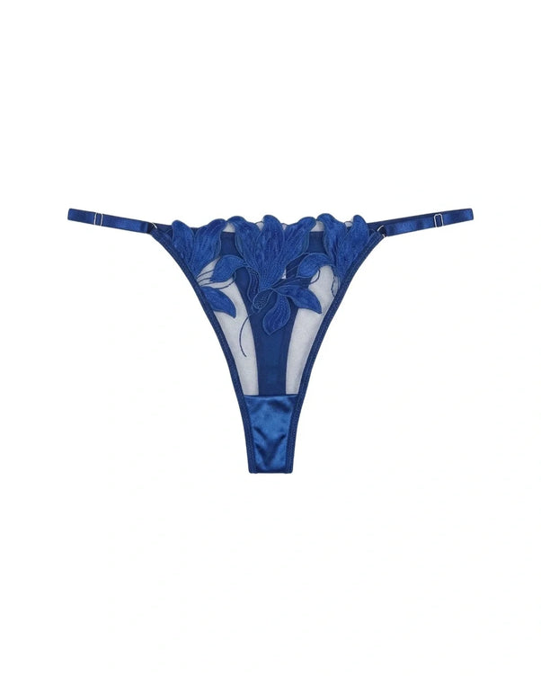 Sajiero Non Padded Bra Set - Roselle Bloom - Blue