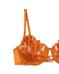 Sajiero Non Padded Bra Set - Roselle Bloom - Rust