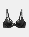 Sajiero Non Padded Underwire Bra Set - True Fit - Black