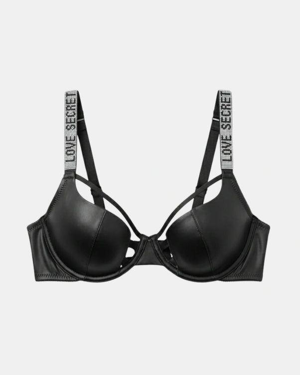 Sajiero Non Padded Underwire Bra Set - True Fit - Black