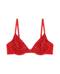 Sajiero Non Padded Underwired Bra Set - Crimsona