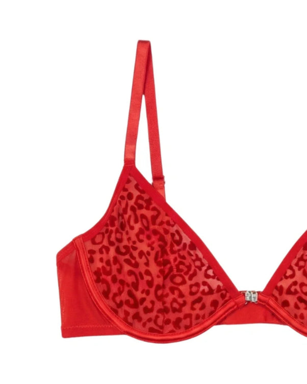 Sajiero Non Padded Underwired Bra Set - Crimsona