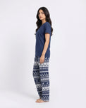 Sajiero Cotton PJ Set - Nordic - Blue