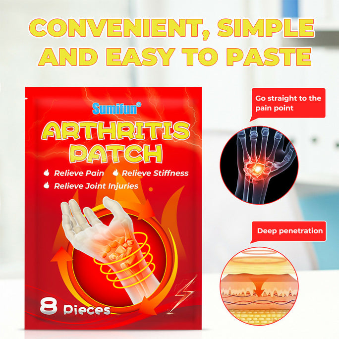 Sumifun Arthritis Patch 8 Pieces | Chinese Herbal Plaster | Joint & Body Care Patch | External Use