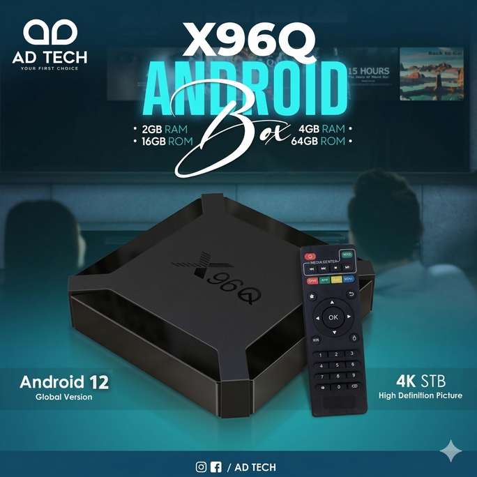 Original X 96 Android Box 8 GB ram 128 Gb Storage Special Original X96Q 4K Ultra HD Smart Android 10.0 TV Box - All winners H313 Quad-Core, 8GB eMMC, 2.4G WiFi Media Player