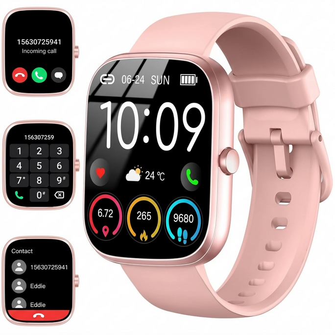 Crown S700 Series 10 Smart Watch with 7-in-1 Strap Bundle