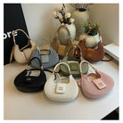 Elegant Moon Style Crescent Crossbody Bag for Women - Compact Leather Shoulder Handbag with Adjustable Long Strap