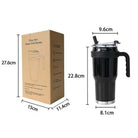 New 40 OZ Tumbler with Handle and Nozzle Straw Lid, Insulated Reusable Stainless Steel Travel Mug Keeps Drinks Cold up to 34 Hours