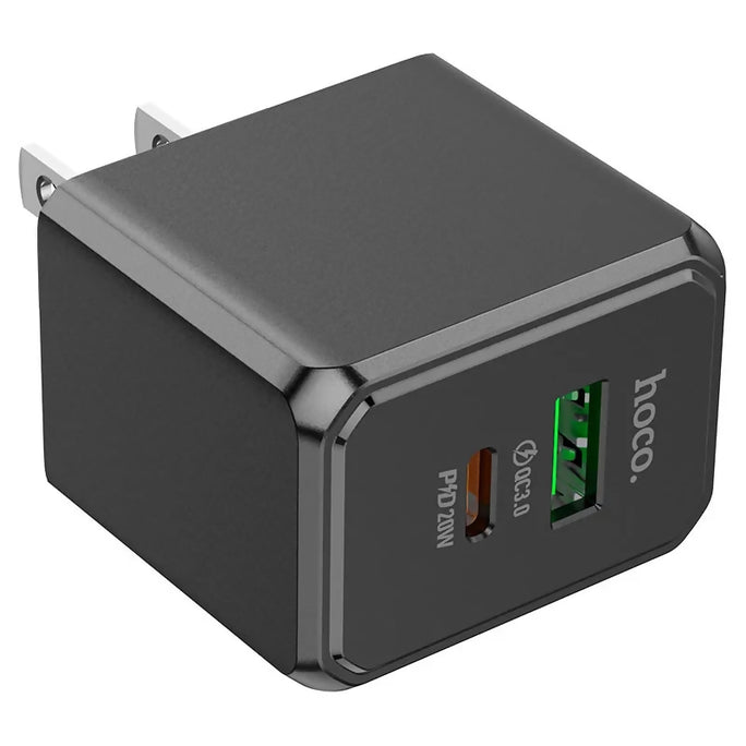 HOCO CS14 Ocean PD 20W Dual Port Fast Wall Charger Type C QC3.0