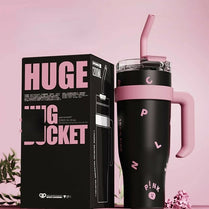 40 oz Tumbler with Handle and Straw Lid, Insulated Reusable Stainless Steel Travel Mug Keeps Drinks Cold up to 24 Hours