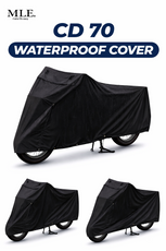 CD 70/125/150 Waterproof Bike Cover – Heavy Duty Motorcycle Rain Dust Sun Protection Cover – Universal Motorbike Body Cover (Black) Top Cover