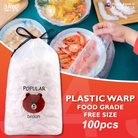 Elastic Food Cover Bands – Stretchable Reusable Plastic Wrap for Bowls, Plates & Fruits (Pack of 100)