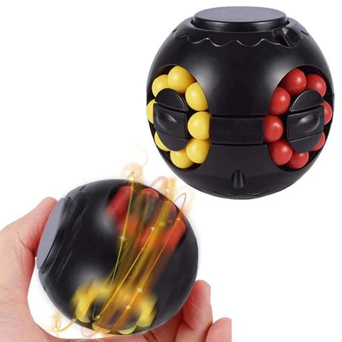 Magic Bean Rotating Cube Gyro Stress Reliever Fidget Spinner Toy