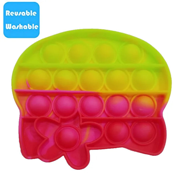 Push Pop Bubble Fidget Spinner Pop It Silicone Toy
