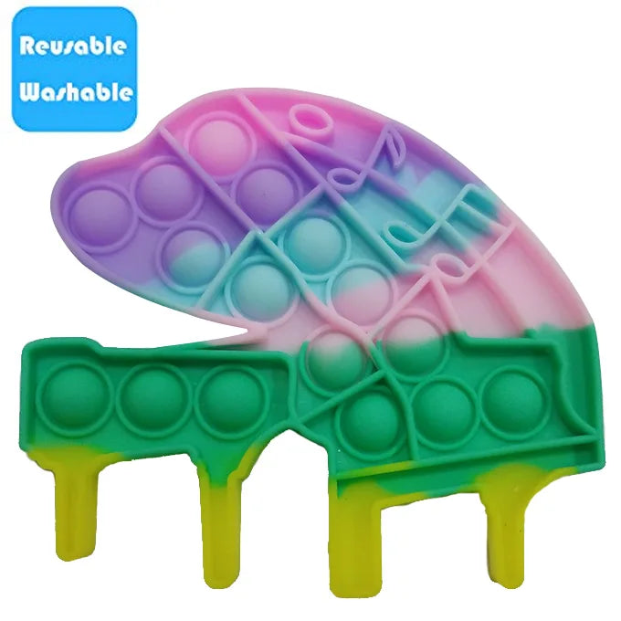 Push Pop Bubble Fidget Spinner Pop It Silicone Toy