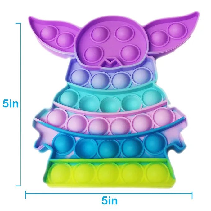 Push Pop Bubble Fidget Spinner Pop It Silicone Toy