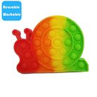 Push Pop Bubble Fidget Spinner Silicone Toy – Rainbow
