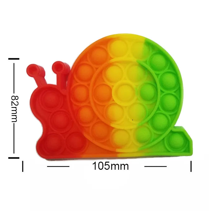 Push Pop Bubble Fidget Spinner Silicone Toy – Rainbow