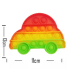 Push Pop Bubble Fidget Spinner Silicone Toy – Rainbow