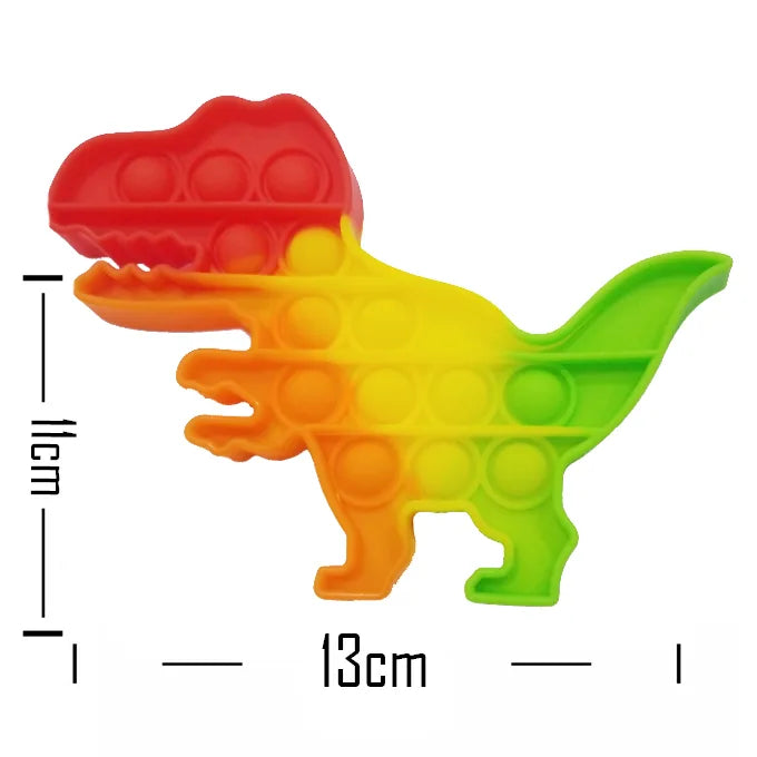 Push Pop Bubble Fidget Spinner Silicone Toy – Rainbow