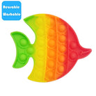 Push Pop Bubble Fidget Spinner Silicone Toy – Rainbow
