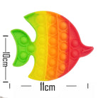 Push Pop Bubble Fidget Spinner Silicone Toy – Rainbow