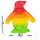 Push Pop Bubble Fidget Spinner Silicone Toy – Rainbow