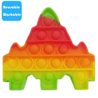 Push Pop Bubble Fidget Spinner Silicone Toy – Rainbow