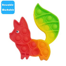 Push Pop Bubble Fidget Spinner Silicone Toy – Rainbow