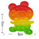 Push Pop Bubble Fidget Spinner Silicone Toy – Rainbow