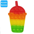 Push Pop Bubble Fidget Spinner Silicone Toy – Rainbow