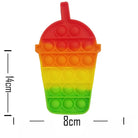 Push Pop Bubble Fidget Spinner Silicone Toy – Rainbow