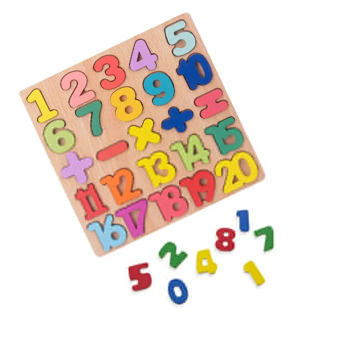 123 Numbers Thick Wooden 3D Board Puzzle – 20cm