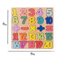123 Numbers Thick Wooden 3D Board Puzzle – 20cm