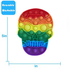 Push Pop Bubble Fidget Spinner Silicone Toy – Rainbow
