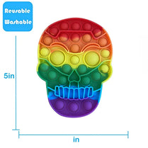 Push Pop Bubble Fidget Spinner Silicone Toy – Rainbow